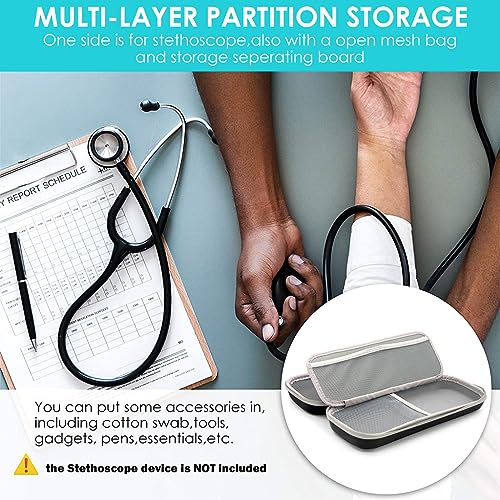 ZORBES® Ethylene Vinyl Acetate Eva Stethoscope Case Portable Modern Bag Shockproof Protective Storage For Littmann Omron Adc Dixie Ems With Extra Mesh Pockets Only Black 3 PCS ZORBES® Ethylene Vinyl Acetate Eva Stethoscope Case Portable Modern Bag Shockproof Protective Storage For Littmann Omron Adc Dixie Ems With Extra Mesh Pockets Only Black 3 PCS